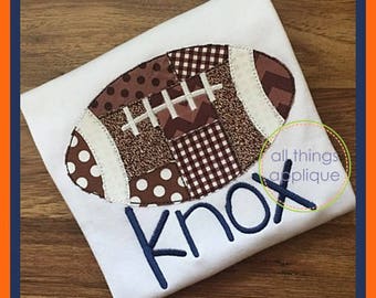 Bean Stitch Football Vintage Applique Embroidery Design - Etsy