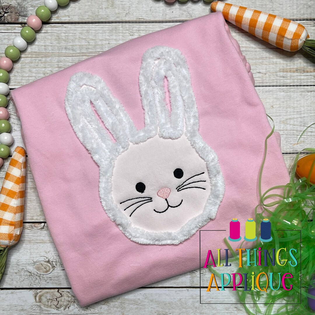 Bunny Yarn Applique Design Machine Embroidery Applique Design to Be