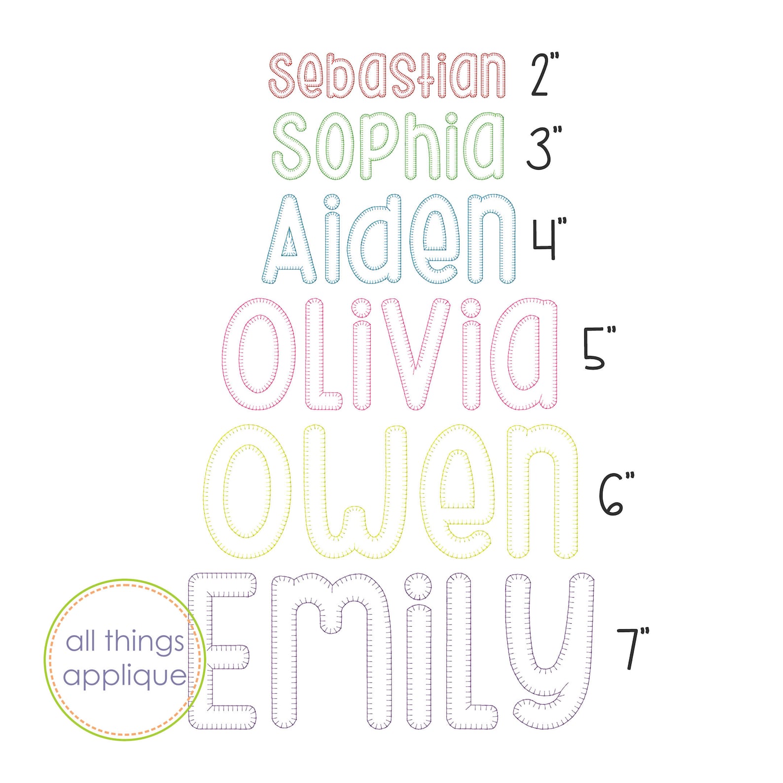 Behind Beautiful Blanket Stitch Applique Alpha Font 6 Sizes Etsy