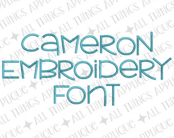 Cameron Machine Embroidery Font - With Alternate Letters and 5 Sizes (BX Format)
