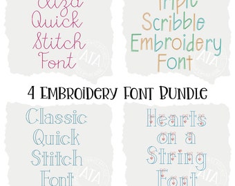 Eliza Quick Vintage Bean Stitch Script Font for Machine | Etsy