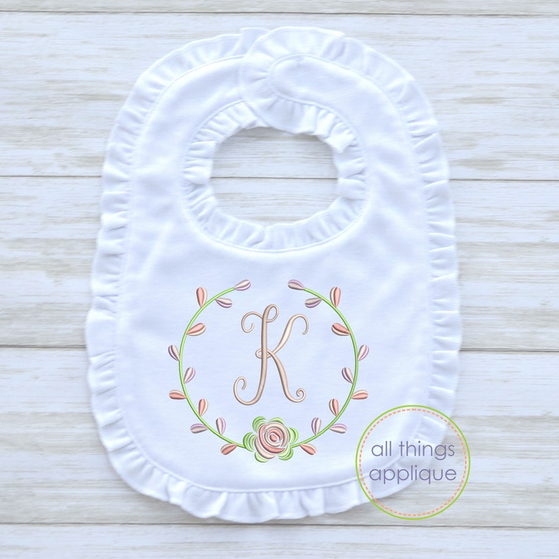 All Things Applique Girl Embroidery Design Monogram Embroidery Font and Rose Embroidery Frame for Machine Embroidery