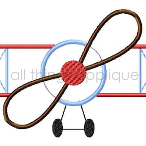 Propeller Plane Applique Design - INSTANT DOWNLOAD