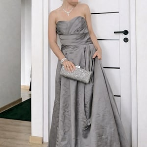 white long elegant dress Abbie White Maxi Formal Dress - US 10