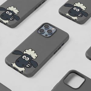 Funny Sheep Phone Case, Cartoon Animal iPhone Cover, Quirky Sheep Design, Cute Farm Animal Tech Accessory, Humor Phone Shell,