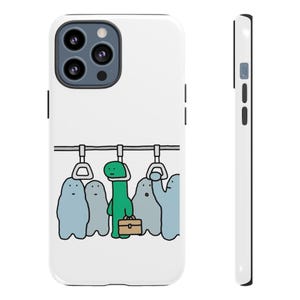 Funny Commuting Phone Case, Awkward Subway Ride iPhone Cover, Tall Person Problems Humor, Quirky Introvert Design