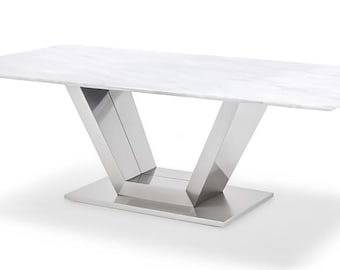 Luxury Marble Dining Table – Handcrafted Oval Red Marble Centerpiece with Architectural Cross Base