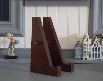 Arts & Craft Mission Style Plate-Tile- Photo Display Easel Quartersawn White Oak Handcrafted/Handmade