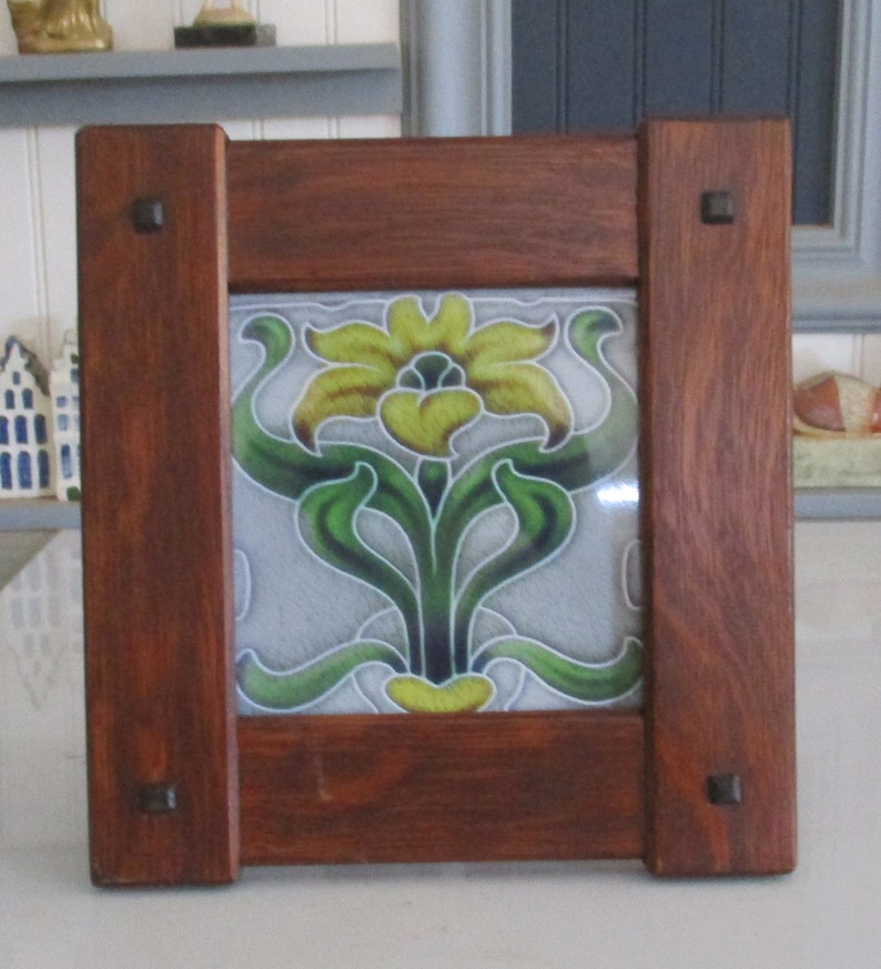 Arts Crafts 6 X Tile Frame Handcrafted Mission Image 0