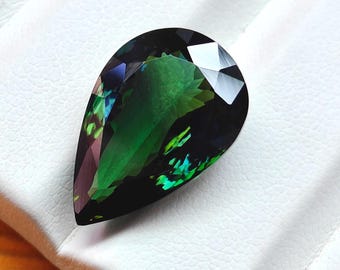 Rzadki zielono-niebieski tanzanit o szlifie gruszkowym, 12,32 ct | Naturalny zoisyt, nieogrzewany | Luźny kamień szlachetny z certyfikatem IGI | Czysty dla oczu