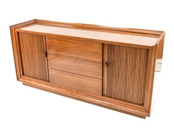 Mid Century Modern  credenza with tambour doors