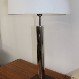 Mid Century Modern vintage Walter Von Nessen style table lamp chrome and laminate 画像 3