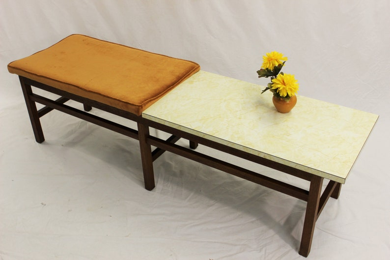 Mid Century Modern Harvey Probber / Jens Risom style table bench image 4