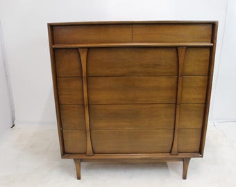 Mid Century Modern Red Lion table highboy |
