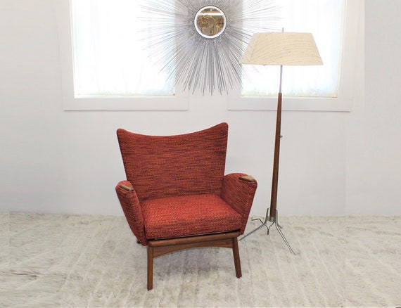 Mid Century Modern Adrian Pearsall Small Wing Back Chair Etsy