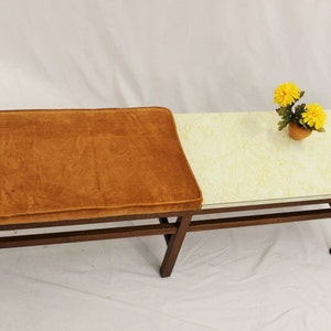 Mid Century Modern Harvey Probber / Jens Risom style table bench image 3