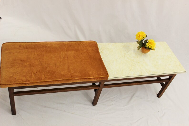 Mid Century Modern Harvey Probber / Jens Risom style table bench image 3