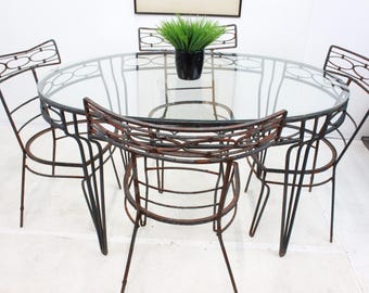Mid Century Modern patio dining set  |
