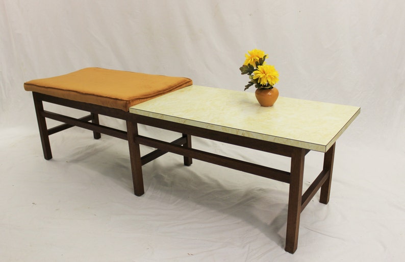 Mid Century Modern Harvey Probber / Jens Risom style table bench image 1