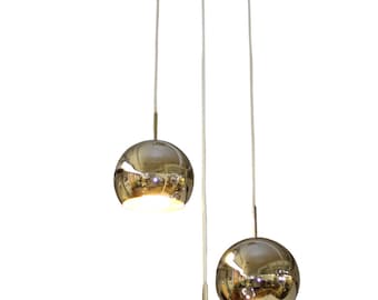Mid Century Modern vintage, Chrome balls chandelier