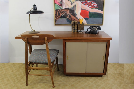 Mid Century Modern Desk Etsy