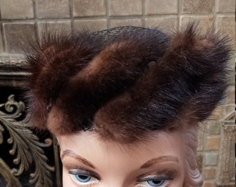 Natural Mink Hat, Perfecy Condition