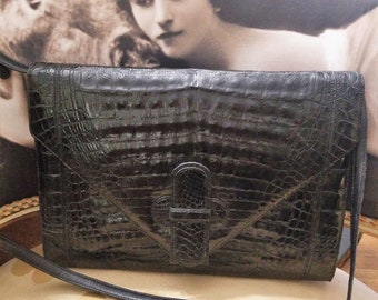 Fabulous Leather Briefcase, Bag, Purse, Clutch in Black, With or Without Strap