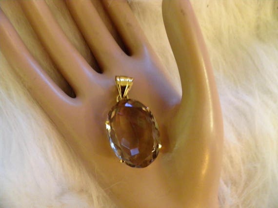 Beautiful Topaz Set in Sterling Silver Pendant - image 1