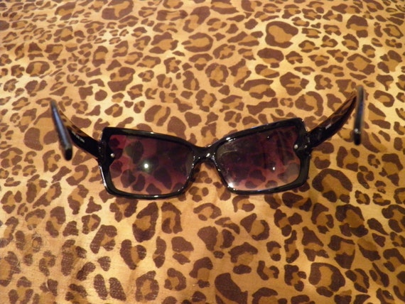 Sunglasses, Black, Retro  Old Hollywood Glam, - image 2