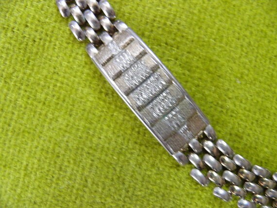 Chunky Bold Sterling Silver ID Bracelet - image 3