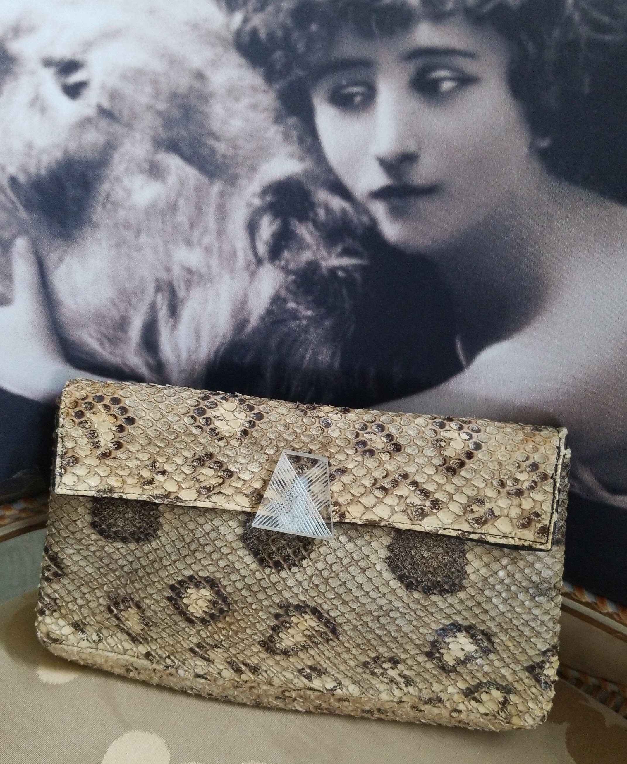 HYLong Women's Fashion Retro Snake Skin Envelope Bag Clutch Purse