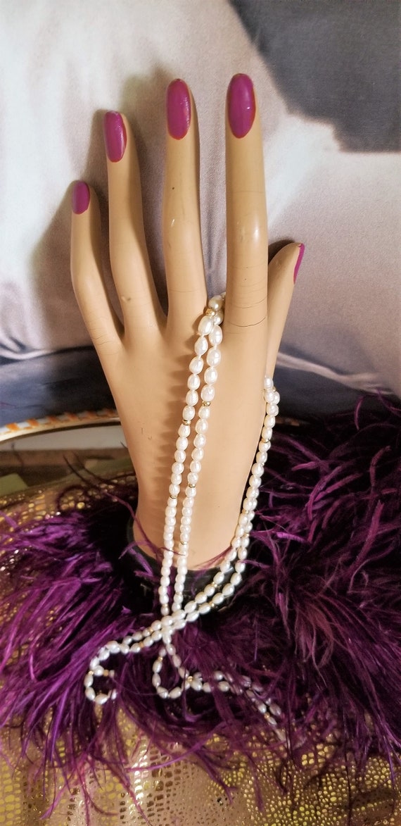Freshwater Pearls With 14k Beads .  Very Long Str… - image 7