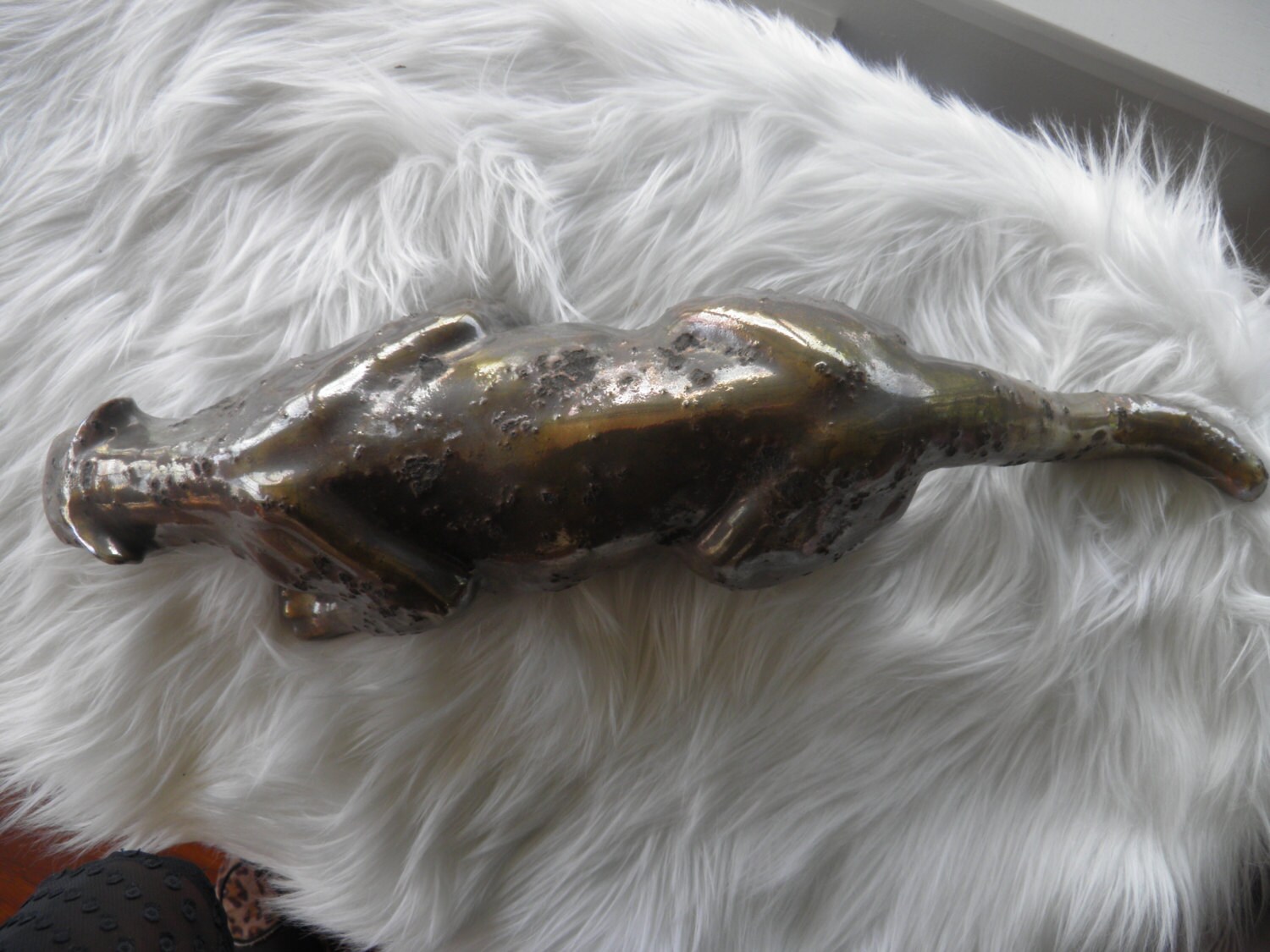 Large Gold Gilted Panther Statue Retro Mid CenturyPiece of | Etsy