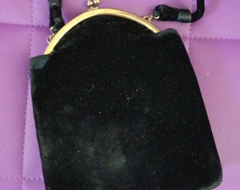 PURSE, Antique Velvet Deco Evening Bag