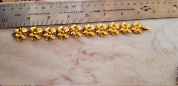 Bracelet, Antique Flower Gold Filled Antique Brac… - image 2