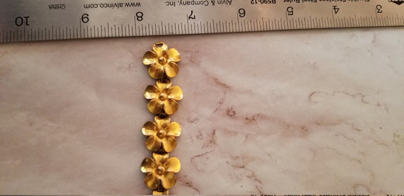 Bracelet, Antique Flower Gold Filled Antique Brac… - image 3