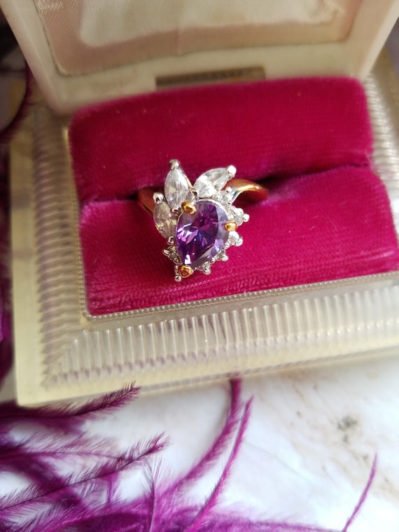 Faux Diamond and Amethyst Ring.  Great for the Bri