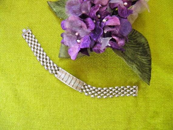 Chunky Bold Sterling Silver ID Bracelet - image 2