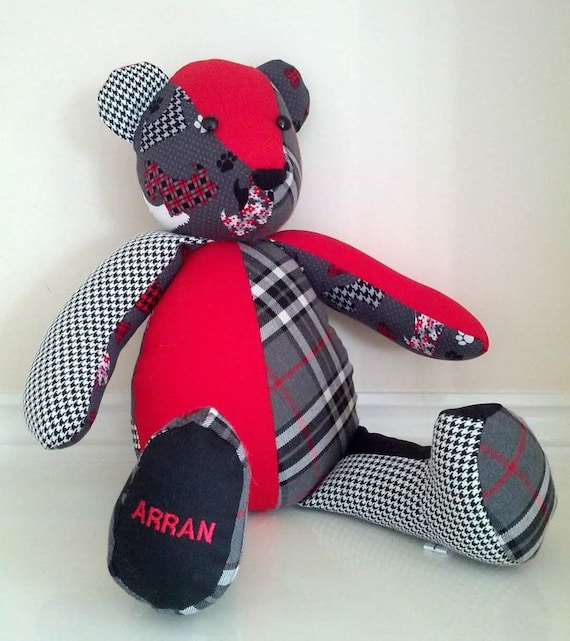 Handmade One of a Kind Patchwork Keepsake TEDDY BEAR arran Made in