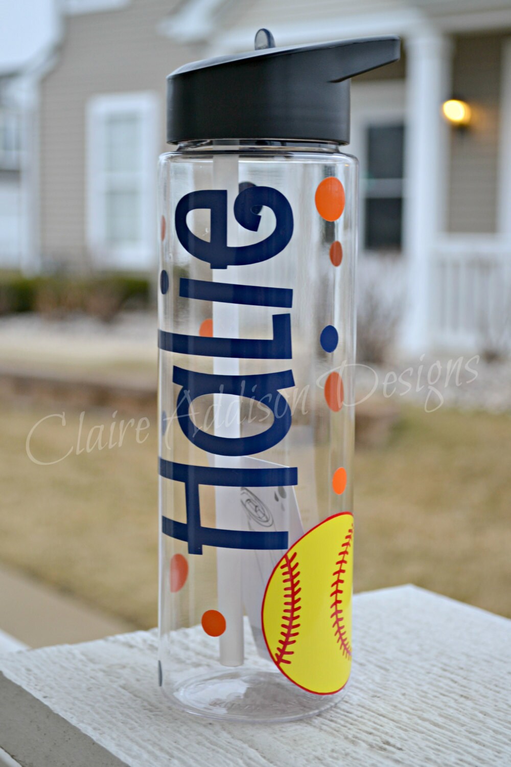 Personalized Water Bottles Softball Soccer Volleyball Etsy