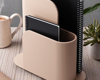 Modern Ribbed Notebook Stand for Minimalist Desks