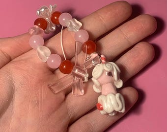Strawberry milkshake Minmin phone charm