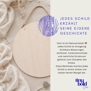 Personalisiertes Holzschild mit Namen / Wunschtext | Stilvolles Türschild & Willkommensschild für Zuhause | Geschenk Familie Hochzeit Einzug image 5