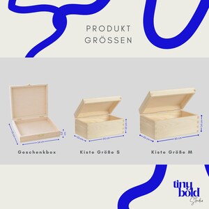 Personalisierte Erinnerungskiste mit Name & Datum | einfach zeitlos floral | Hochzeit Geschenk Holzbox | Geschenkbox Brautpaar | Memory Box Bild 3