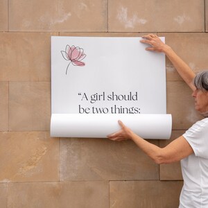 Coco Chanel Quote Poster Wall Art Decor, Who and What She Wants - Print, Frame, Canvas or File