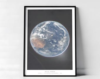 Artemis II Erde aus dem Weltraum Poster Wand Kunst Dekor - NASA Fotografie