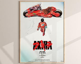 Akira 1988 Film Poster, Katsuhiro Otomo Cyberpunk Anime Druck