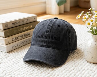 Personalized custom text hat | Embroidered hat, cap | gift | holiday hat | bachelor party hat |Custom Your cap