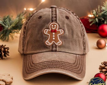 Gorra de papá bordada con el Hombre de Jengibre