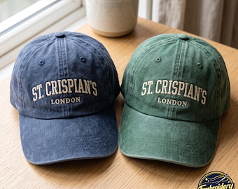 Embroidered Washed Cap: St. Crispians London Embroidery